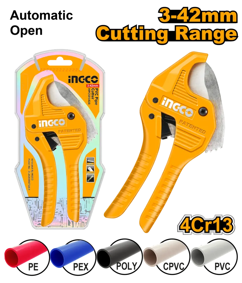 Ingco Auto-Rotating Pipe Cutter For 3–42Mm Tubing 1