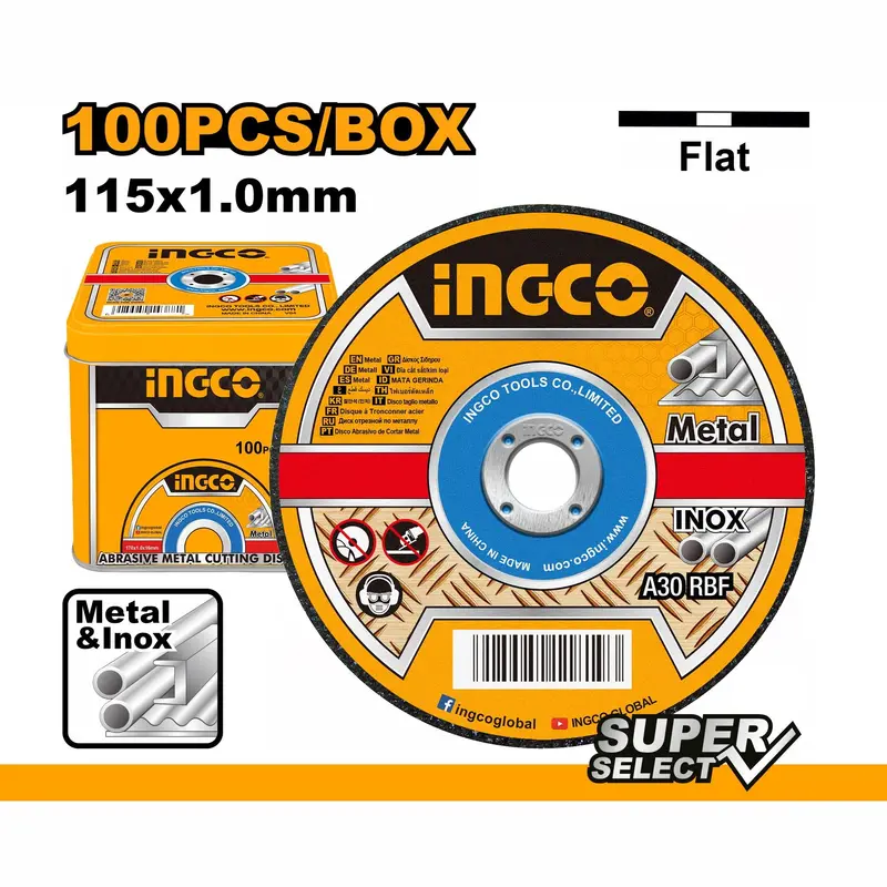 Ingco Metal Cutting Disc Set – 100-Piece Abrasive Disc Collection 1