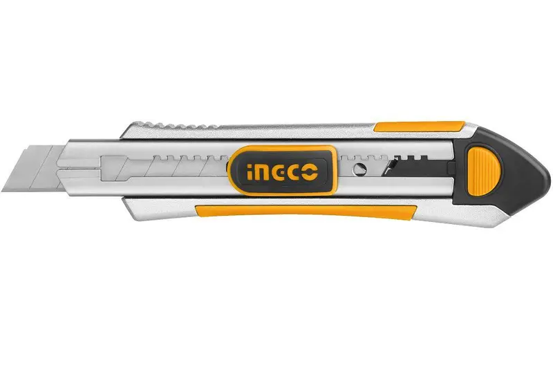 Ingco Snap-Off Utility Knife With Replacement Blades – Heavy-Duty Cutting Tool 1