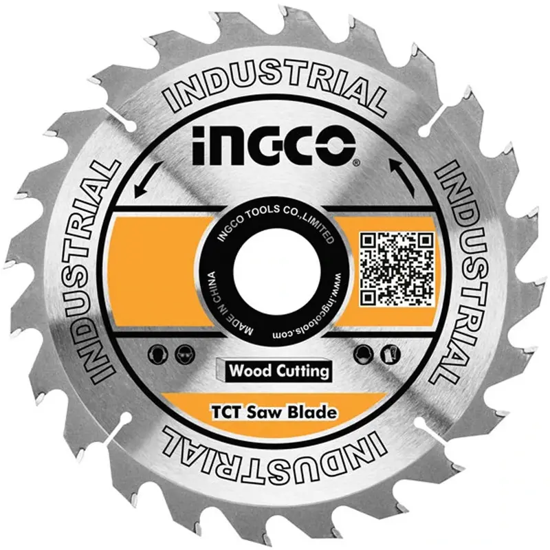 Ingco Tct Circular Saw Blade – 165 Mm Diameter, 24 Teeth, Optimized For Wood Cutting 1