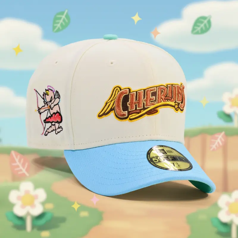 Inland Empire 66Ers Cherubs Theme Night Cap – Animal Crossing–Inspired New Era Fitted Hat 1