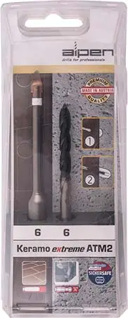 Keramo Beton Extreme Masonry Drill Bit — 6 Mm, 2-Piece 1