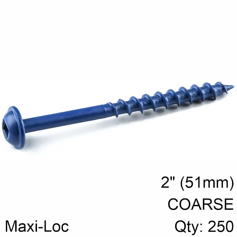Kreg Blue-Kote Pocket Hole Screws – 51Mm, #8 Coarse Thread With Max-Loc Drive (200-Pack) 1