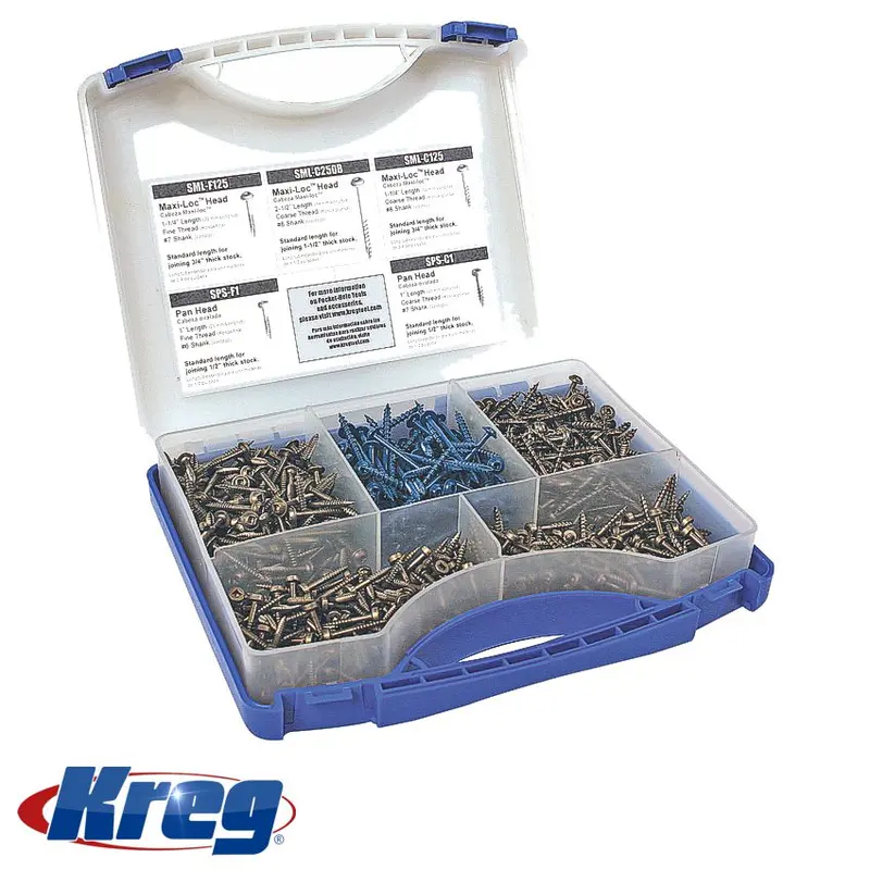 Kreg Comprehensive Wood Pocket Hole Screw Kit – 675-Piece Set 1