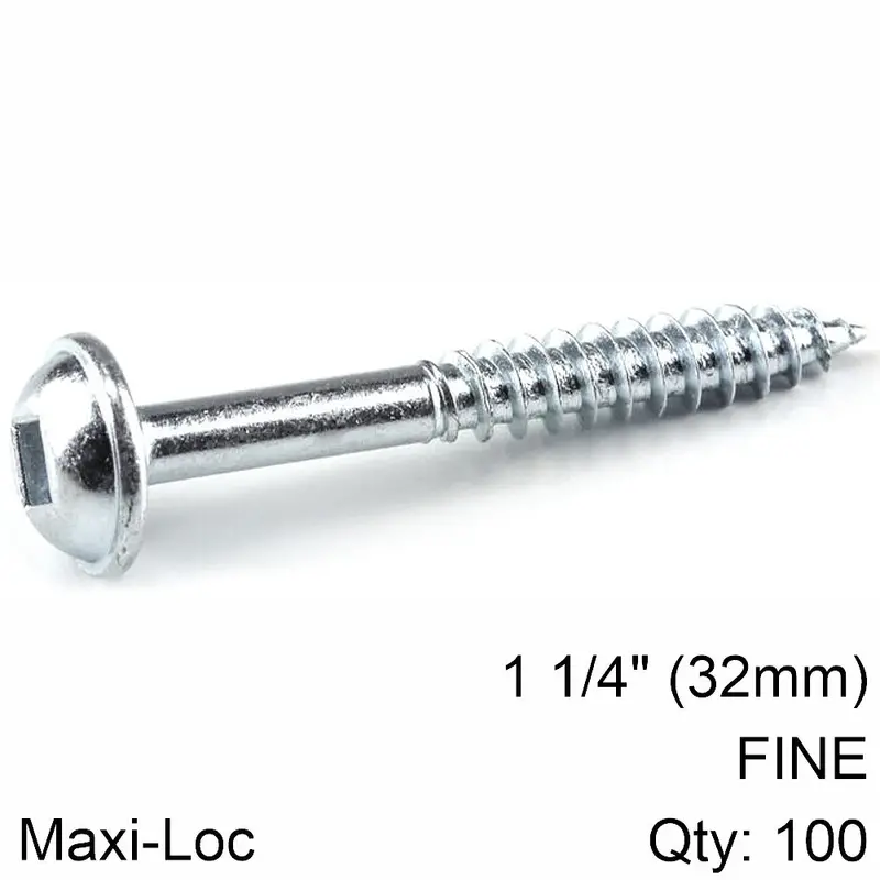 Kreg Zinc-Coated Pocket Hole Screws – 32Mm, #7 Fine Thread With Max-Loc Tip (100-Pack) 1