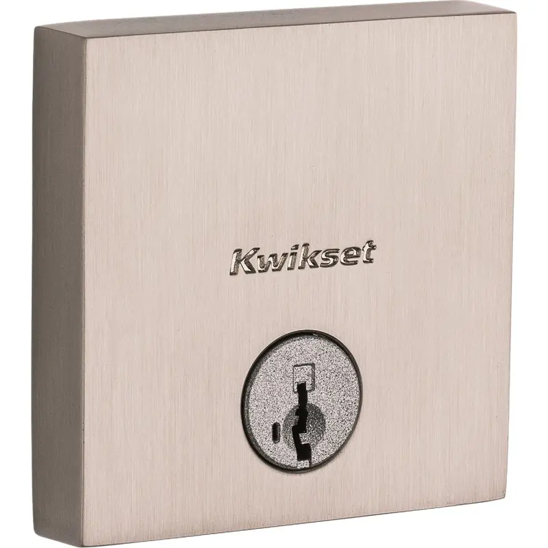 Kwikset Signature Smartkey Deadbolt – Single-Cylinder, Satin Nickel Finish, Rekeyable Security 1