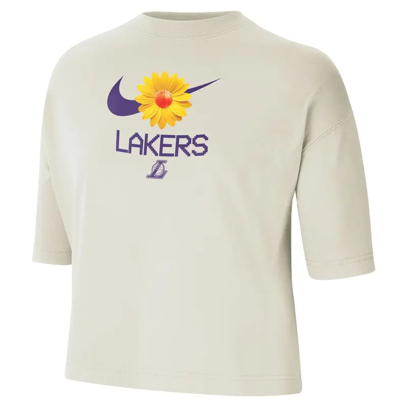 Lakers Vs. Warriors Courtside Boxy T-Shirt – Women'S Dual-Team Nba Fan Apparel 1