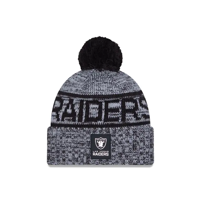 Las Vegas Raiders Nfl 2025 Sideline Cold-Weather Knit Beanie 1