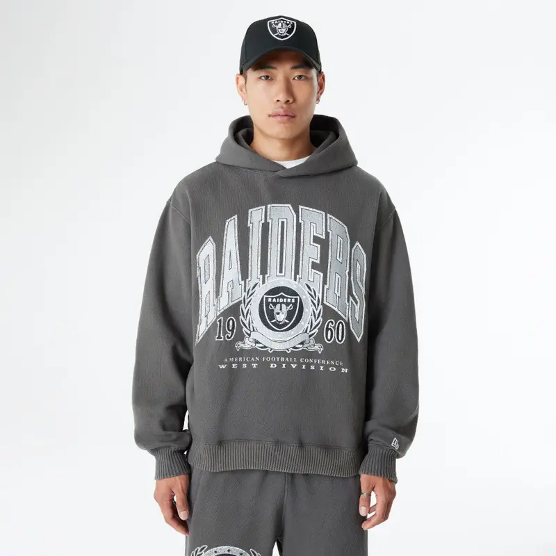 Las Vegas Raiders Oversized Nfl Hoodie – Essentials Fit 1