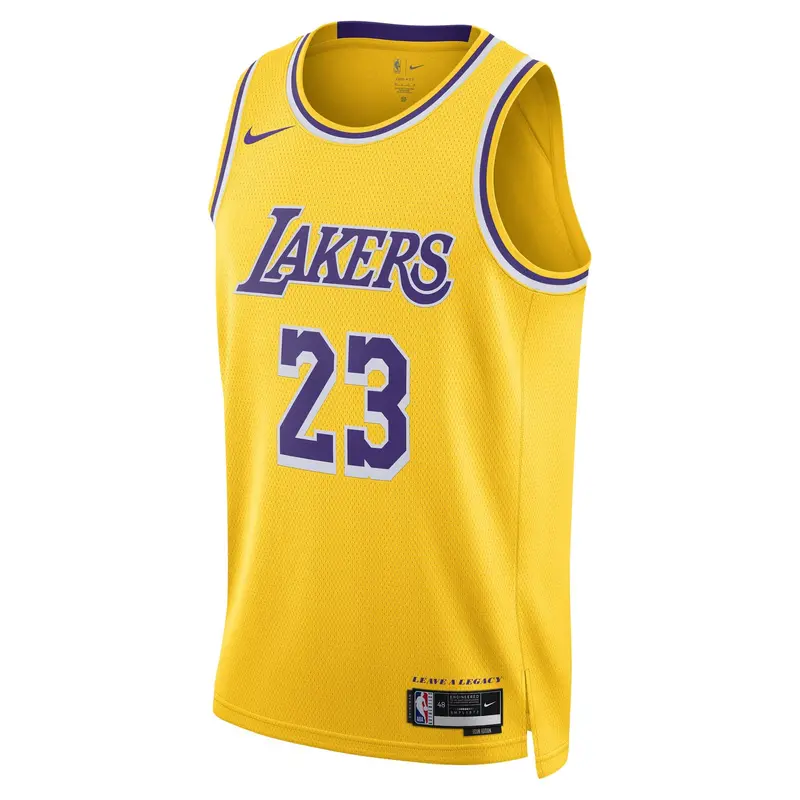 Lebron James Los Angeles Lakers 2022–23 Icon Edition Nike Swingman Jersey For Men 1