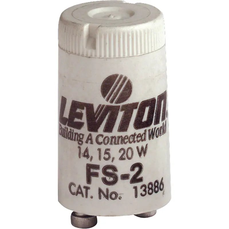 Leviton T8 Fluorescent Lamp Starter – Compatible With 14W/15W/20W Fixtures 1