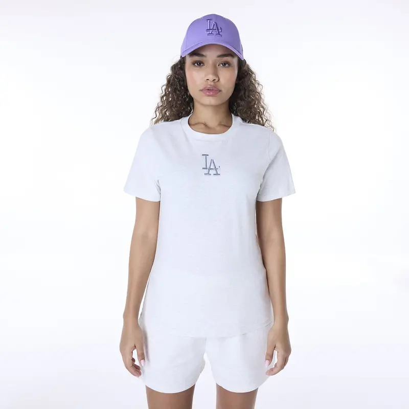 Los Angeles Dodgers Women'S Essentials T-Shirt – Heather Gray 1