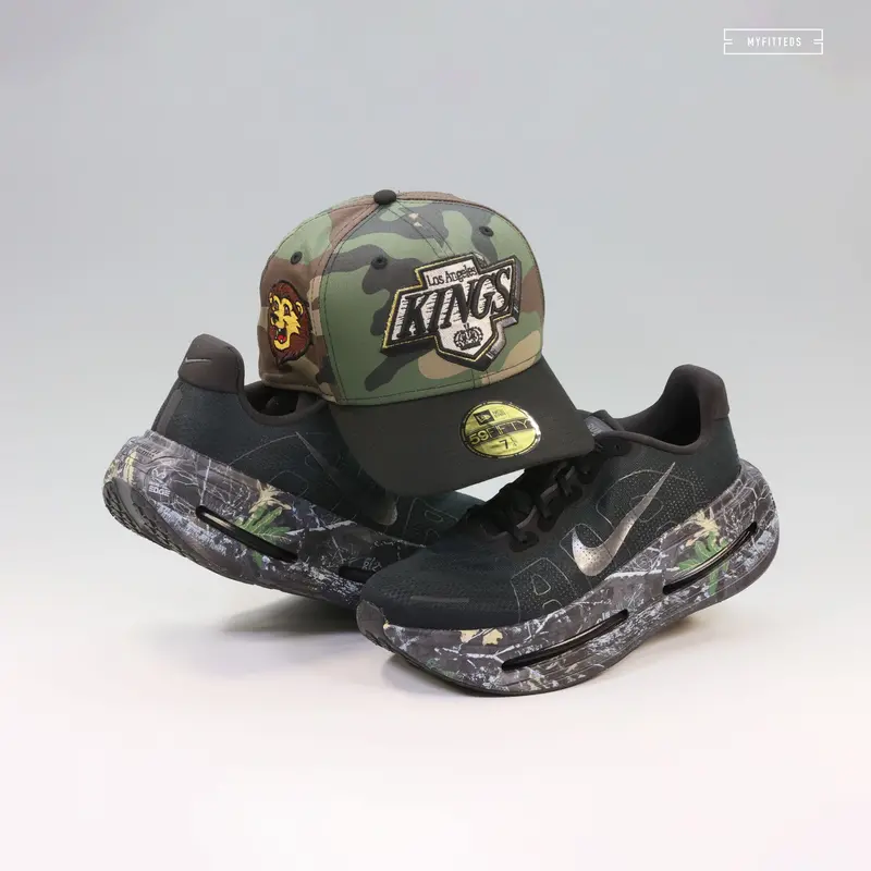 Los Angeles Kings Woodland Camo Fitted Cap Featuring Bailey The Mascot – New Era 1