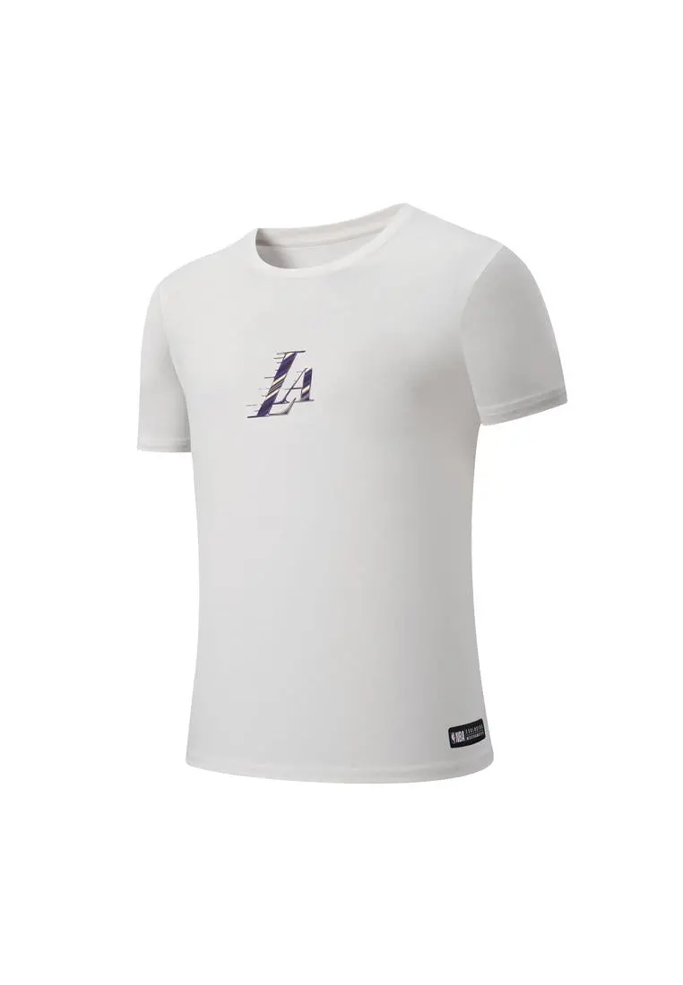 Los Angeles Lakers Gradient Print Regular-Fit T-Shirt – White 1