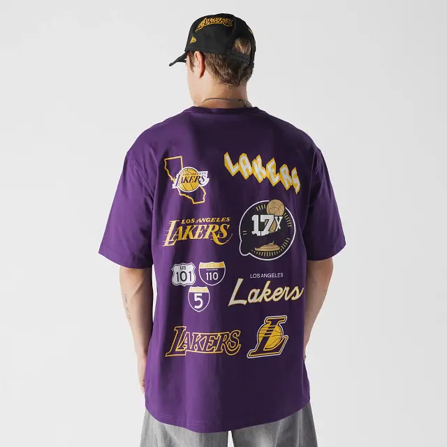 Los Angeles Lakers Nba All-Over Print Short-Sleeve T-Shirt 1