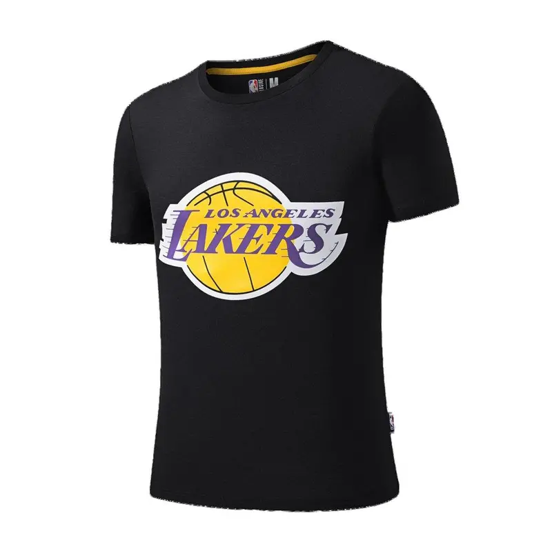 Los Angeles Lakers Nba Basics Primary Logo T-Shirt – Black 1