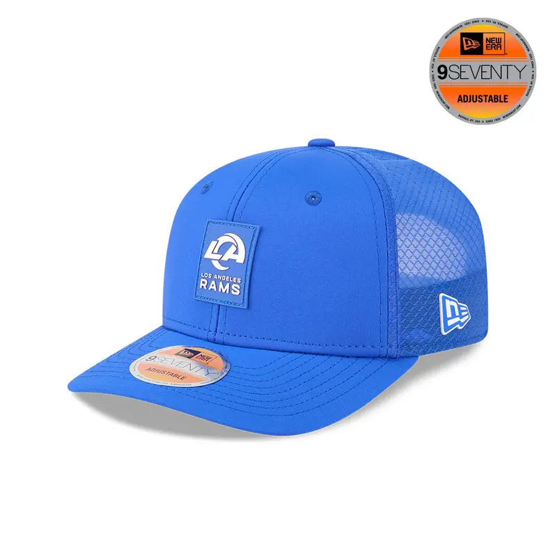 Los Angeles Rams Nfl Sideline Hot Weather 2025 9Seventy Trucker Cap 1