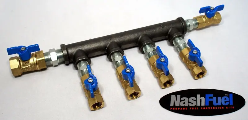 Low-Pressure Propane & Natural Gas Manifold Ball Valve With Lock-Off Function (3/4" & 1/2" Npt) 1