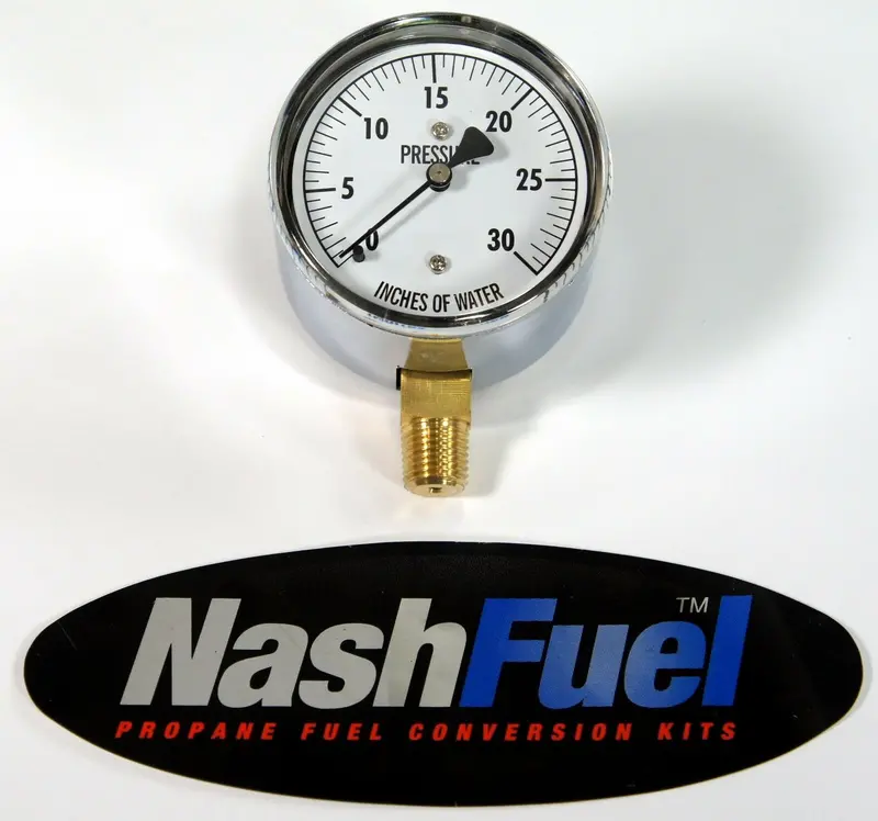 Low-Pressure Water Column Gauge: 0–30" Wc, 1/4" Npt, Rated For Propane & Natural Gas (1 Psi Max) 1
