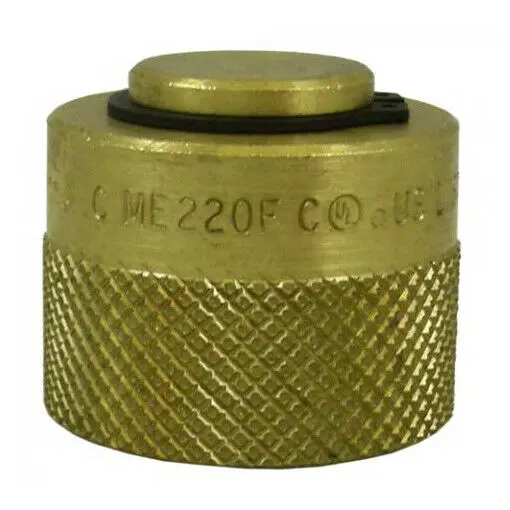 Me220Fp Brass Propane Vapor Return Valve Cap – 1-1/4" Acme Thread For Forklift Lpg Tanks 1