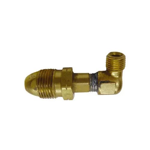Me345 1/4" Male Npt Hard-Nose Pol Propane Fitting – 90° Full-Flow Angle Connector 1