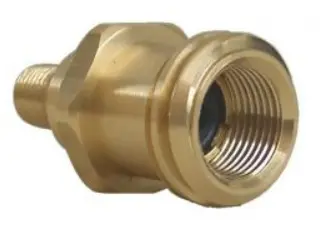 Me399 Qcc1 Acme To Pol Adapter With 1/4" Male Npt Check Valve – Heavy-Duty Propane Regulator Fitting 1