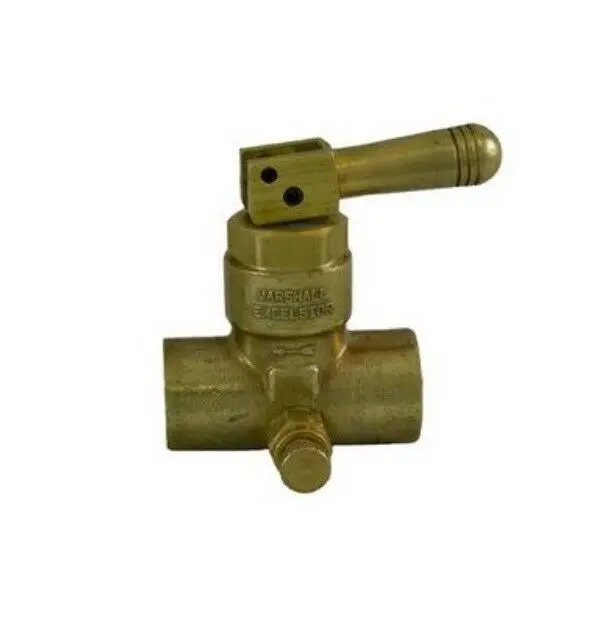 Me791Dj Brass Hose-End Toggle Valve – 1/2" Fpt X 1/2" Fpt With Bleeder 1