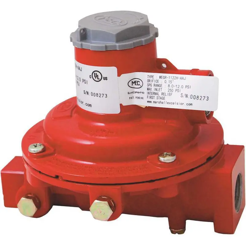 Megr-1122H-Aaj First-Stage Propane Regulator – 1/4" × 1/2" Fpt, 10 Psi Compact Design 1