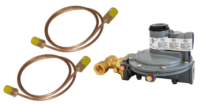 Megr-1632T-Jff Twin-Stage Propane Regulator With Tee Inlet (9–13" Wc, 3/4" Pigtail) 1