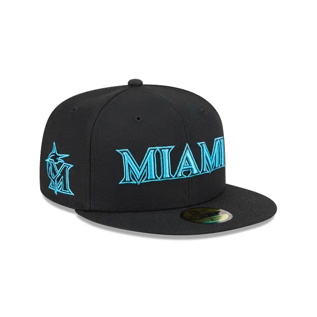Miami Marlins Mlb City Connect Fan Pack Black 59Fifty Cap 1