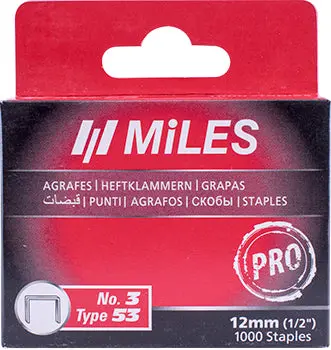 Miles Galvanized Jt21 Staples 22G, 12Mm Length, 1000-Pack (No. 3) 1