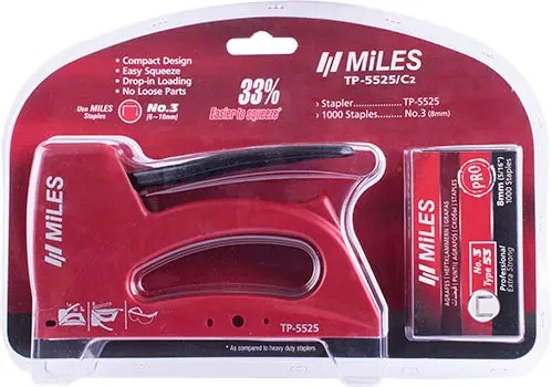 Miles Staple Gun Kit – Abs Body With Pre-Loaded Jt21 Staples (8Mm, 22G), Reload Indicator Included 1