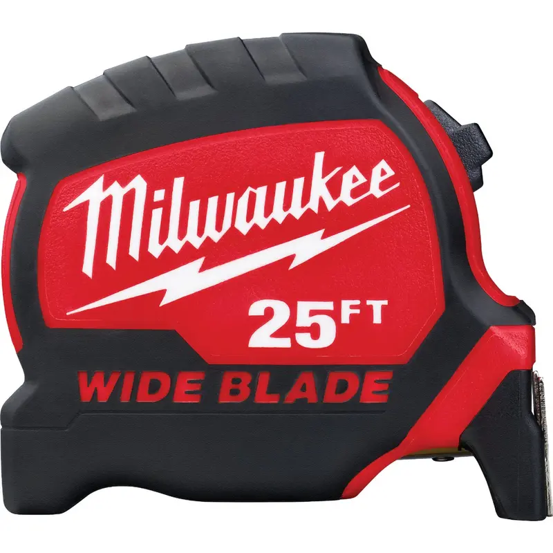 Milwaukee Wide-Blade Tape Measure – 25 Ft × 1" Blade With Self-Locking Hook 1