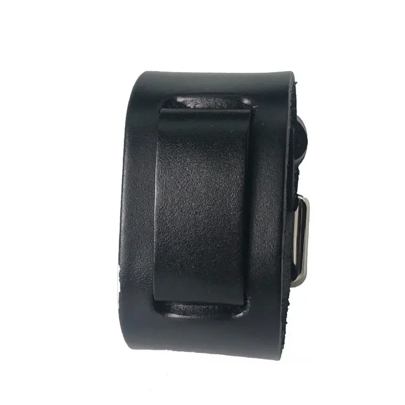 Minimalist Black Leather Cuff Bracelet For Watches 1