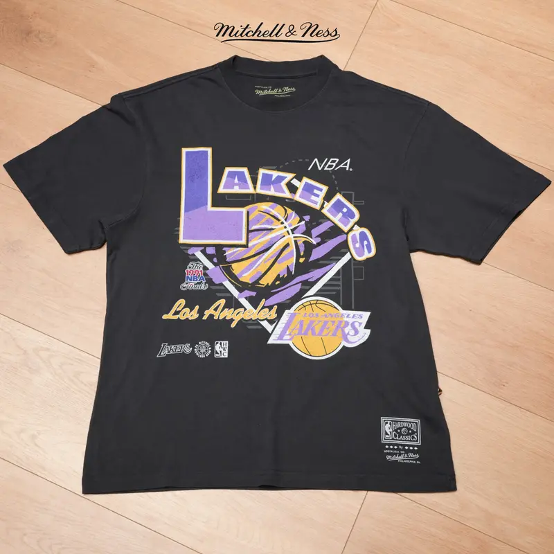 Mitchell & Ness La Lakers Brush Off Vintage-Style T-Shirt 1