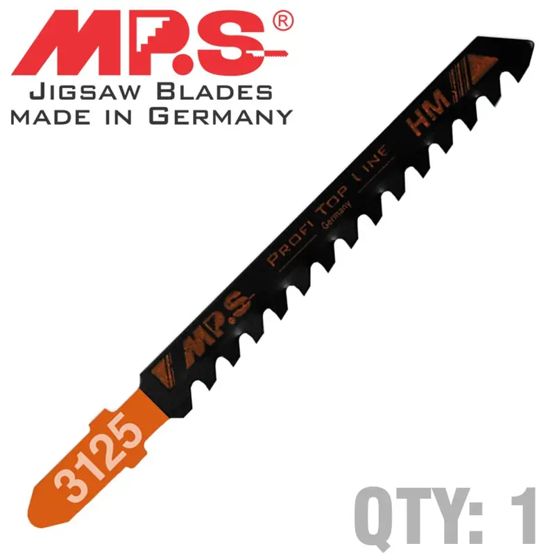 Mps Tungsten-Tipped Jigsaw Blade – 100Mm T-Shank, 6 Tpi, Heavy-Duty, Model T141Hm 1