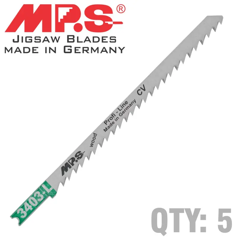 Mps U-Shank Wood-Cutting Jigsaw Blade – 130 Mm, 6 Tpi 1