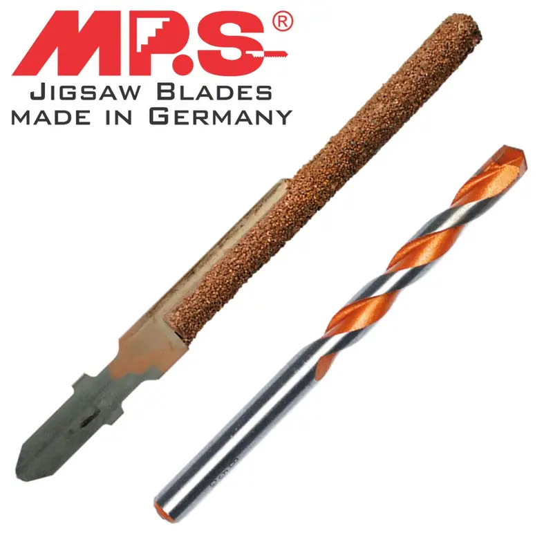 Mps Universal Jigsaw Blade Set – Carbide Rasp (6Mm, 100/75Mm) + Drill Bit (6×60×100Mm) 1