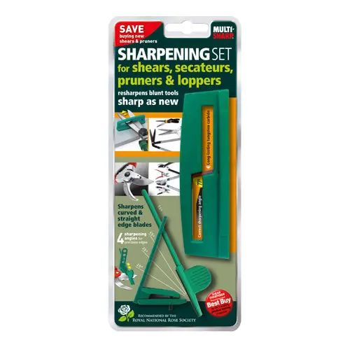 Multi-Sharp 2-Piece Garden Sharpening Set: Shear & Secateur Sharpener Combo 1