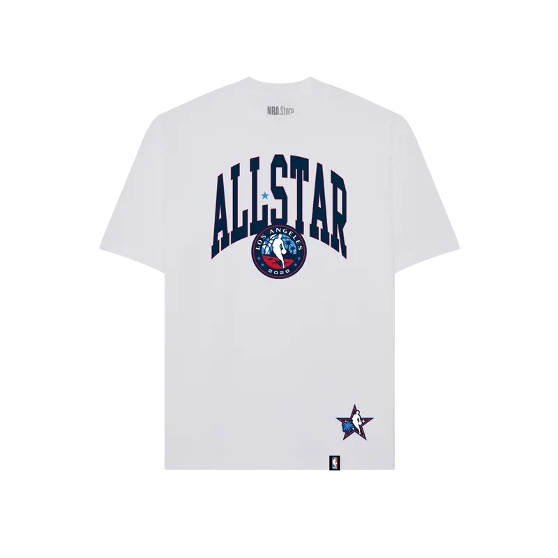 Nba Asw Varsity-Style Cotton T-Shirt – Crisp White 1