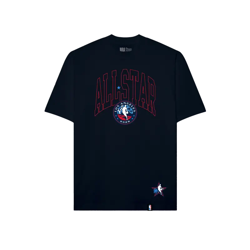 Nba Asw Varsity-Style Cotton T-Shirt – Deep Navy 1