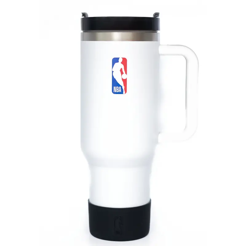 Nba Logoman 40Oz Double-Wall Travel Mug – Pure White 1