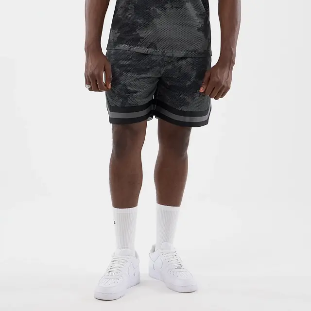 New Era Black Mesh Athletic Shorts 1