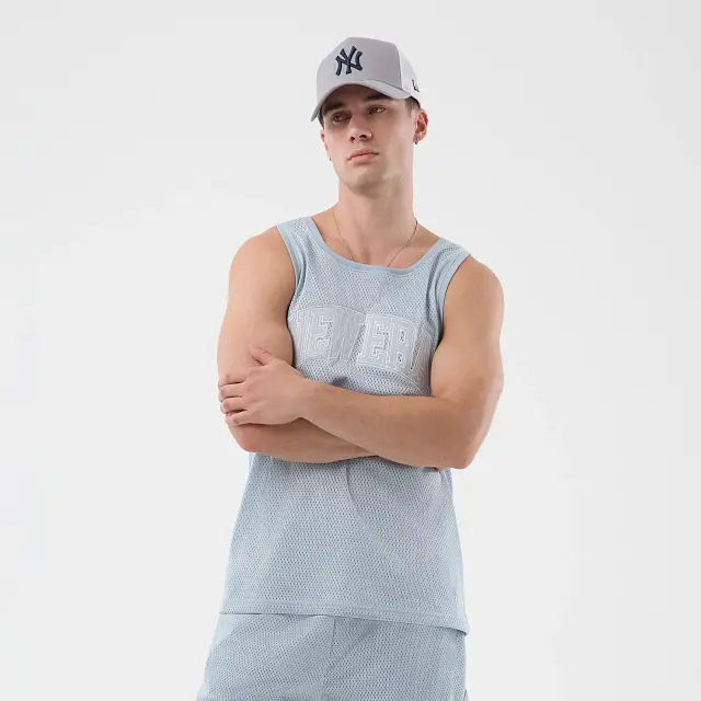 New Era Blue Mesh Sleeveless T-Shirt 1