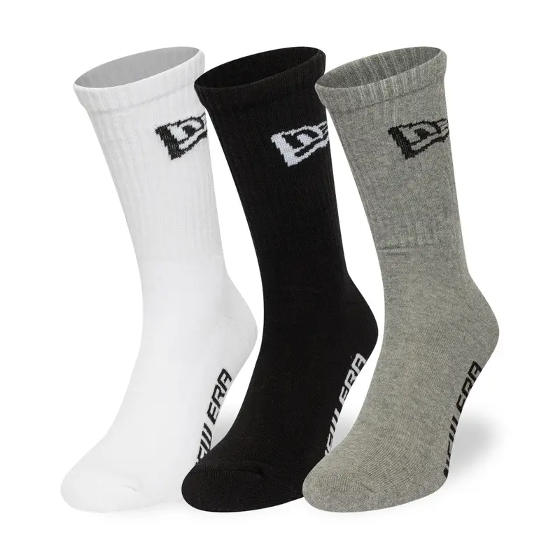 New Era Flag-Design Long Socks – 3-Pack, Neutral Tones 1