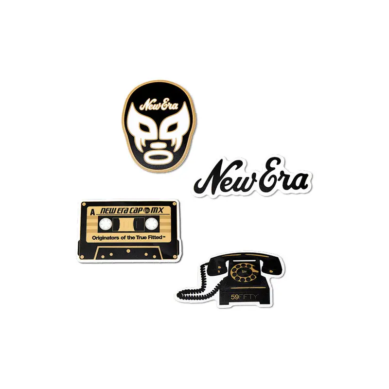 New Era Retro Sticker Pack – 4-Piece Vintage Design Set 1