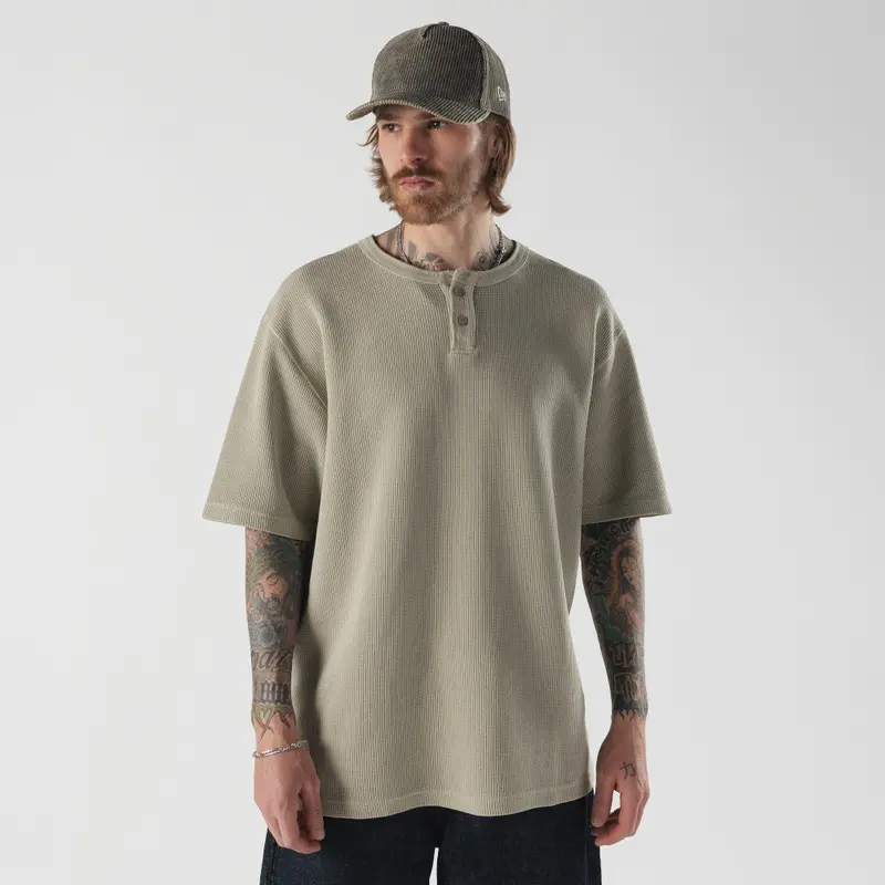 New Era Waffle Short-Sleeve T-Shirt – Gray 1