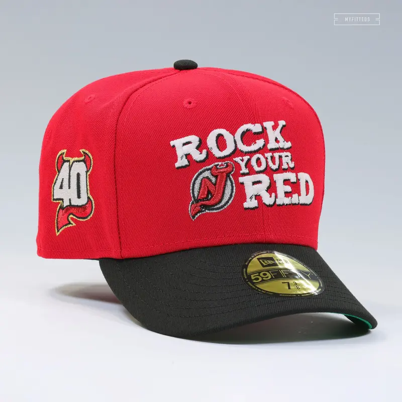 New Jersey Devils 40Th Anniversary 'Rock Your Red' Cap – New Era 59Fifty Fitted 1