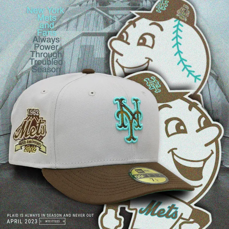 New York Mets 40Th Anniversary 'Bridge Over Troubled Water' Fitted Cap 1