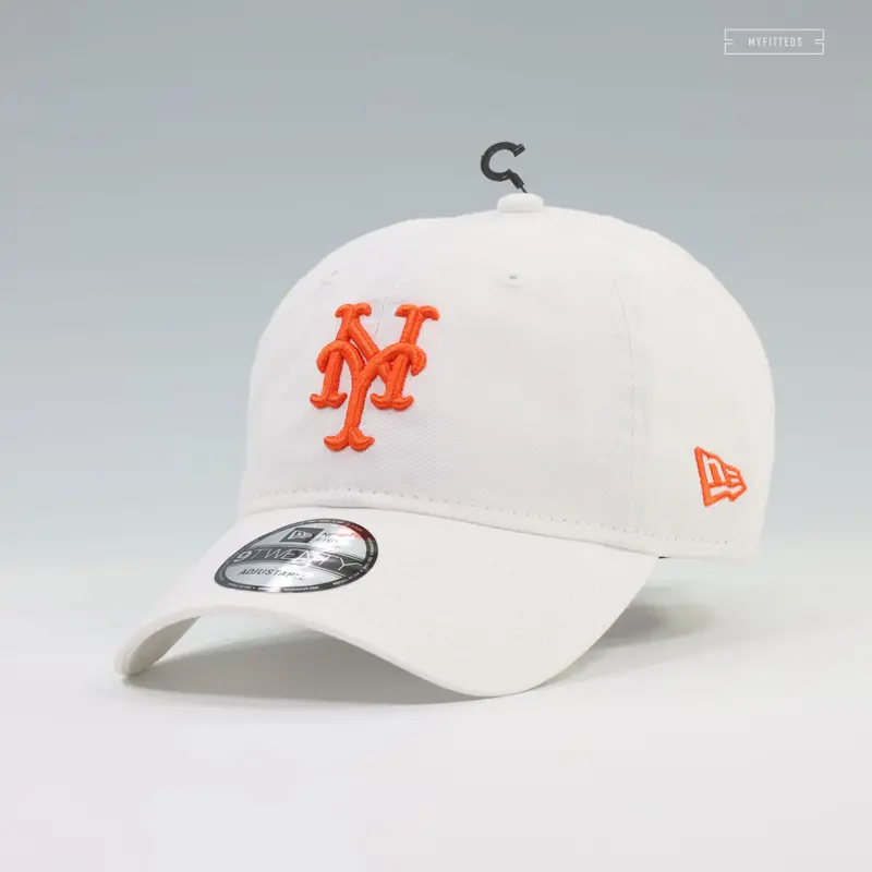 New York Mets Glacial White Dad Hat – New Era 9Twenty Adjustable Cap 1